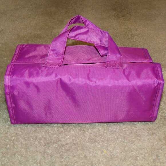 Joy Mangano JM New York Roll Up Makeup Beauty Jewelry Organizer - Purple - Picture 15 of 15